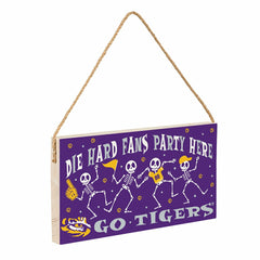 Louisiana State University Halloween Wood Wall Sign, 6x11