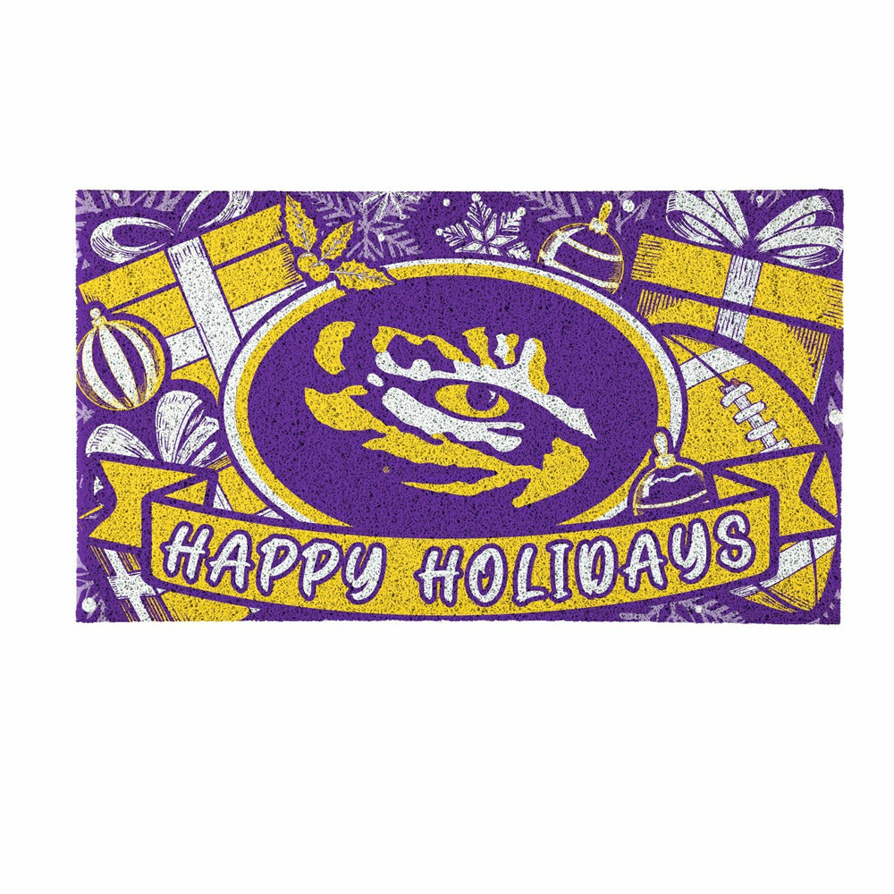 Louisiana State University Holiday PVC Mat, 28"x16"