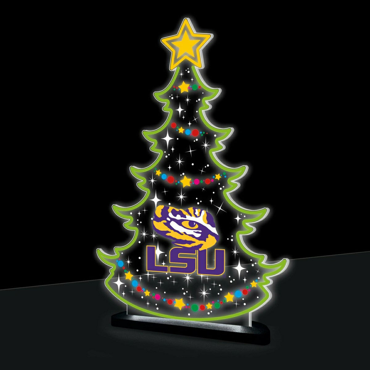 Louisiana State University College Holiday Tree Desklite LED Decor