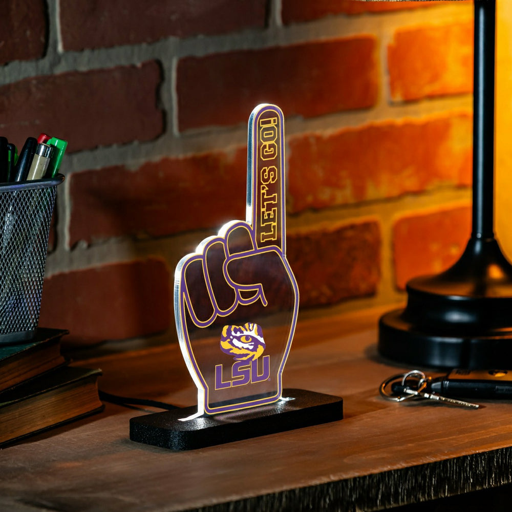 Louisiana State University College Foam Finger Desklite LED Decor
