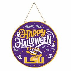 Louisiana State University Halloween Round Door Décor with Hanging Rop