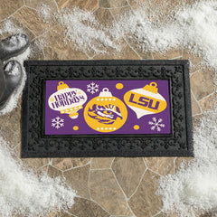 Louisiana State University Holiday Flocked Coir Sassafras Switch Mat,