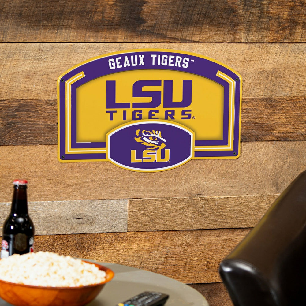 Louisiana State University USA Embossed Steel Wall Sign, 11" x 17"