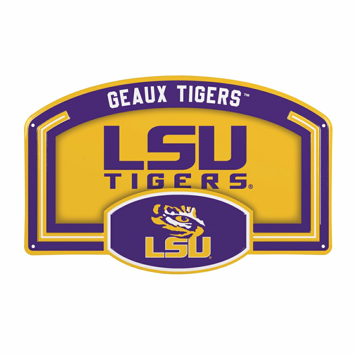 Louisiana State University USA Embossed Steel Wall Sign, 11" x 17"