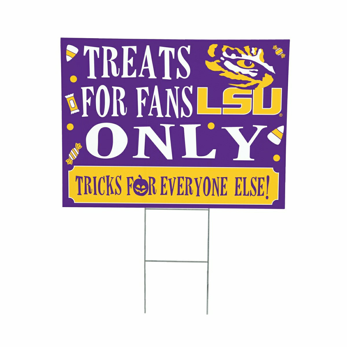 Louisiana State University Yard Sign, Halloween Treats for Fans