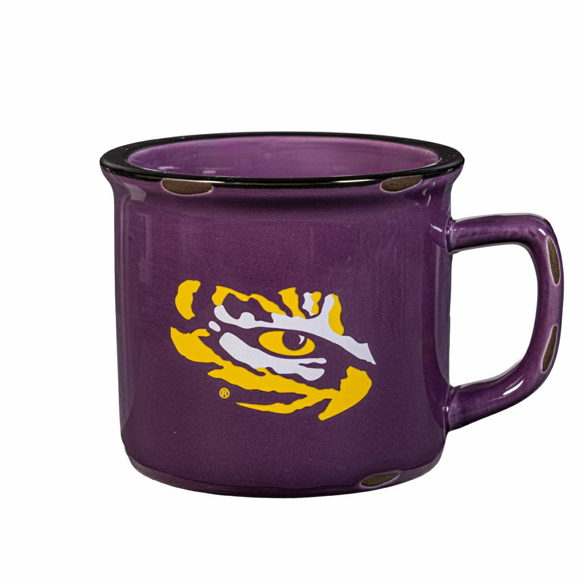 Louisiana State University Ceramic Camp Cup with Enamel Finish, 14oz