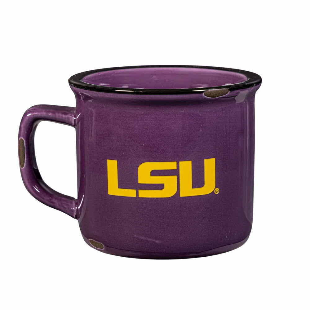 Louisiana State University Ceramic Camp Cup with Enamel Finish, 14oz