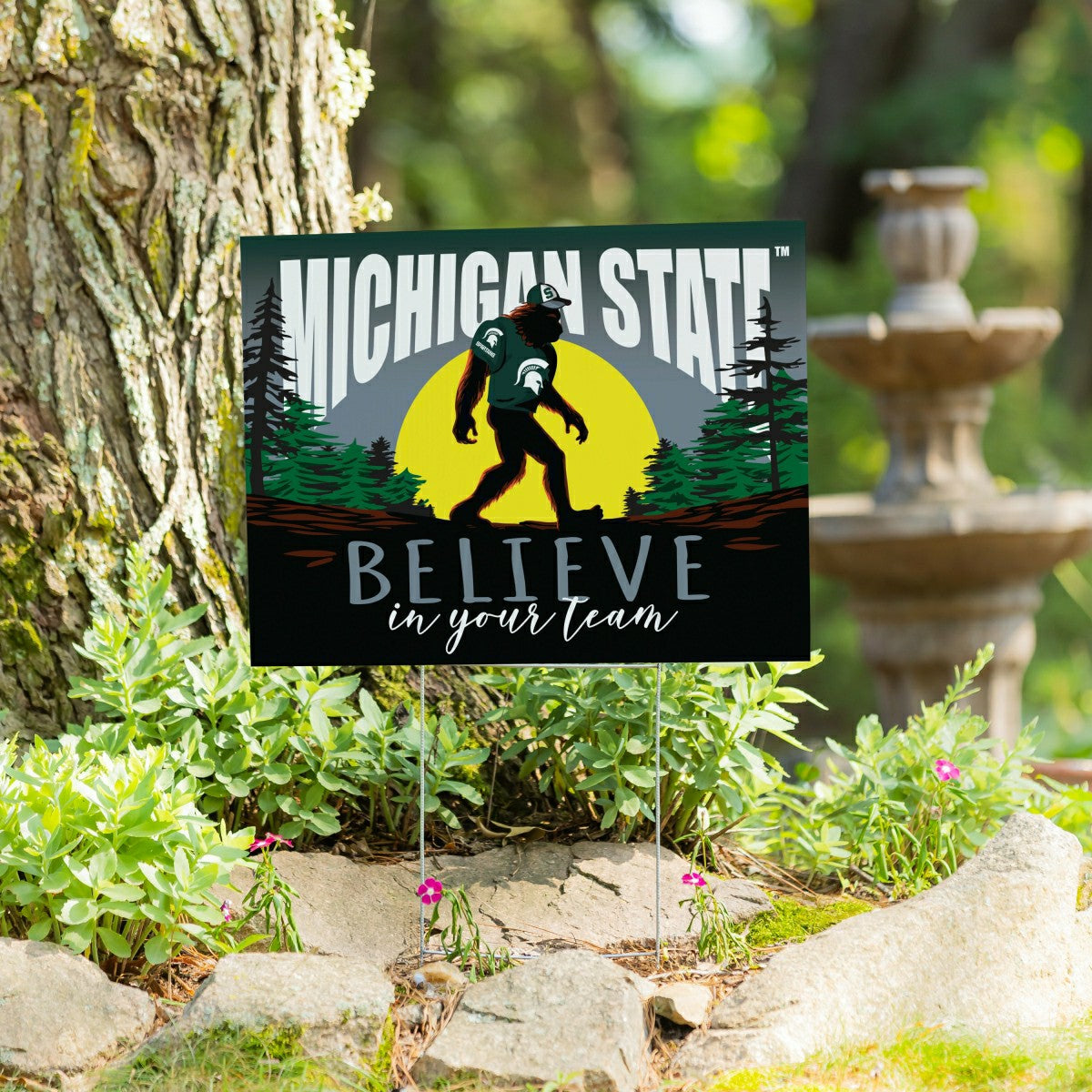 Michigan State University Yard Sign, Bigfoot