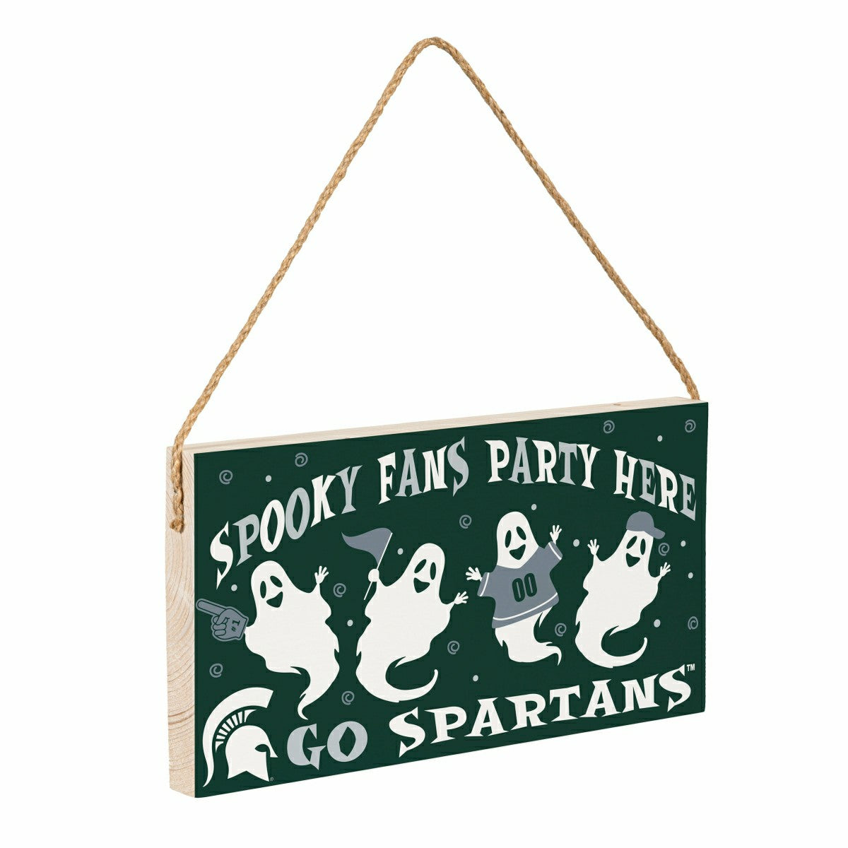 Michigan State University Halloween Wood Wall Sign, 6x11