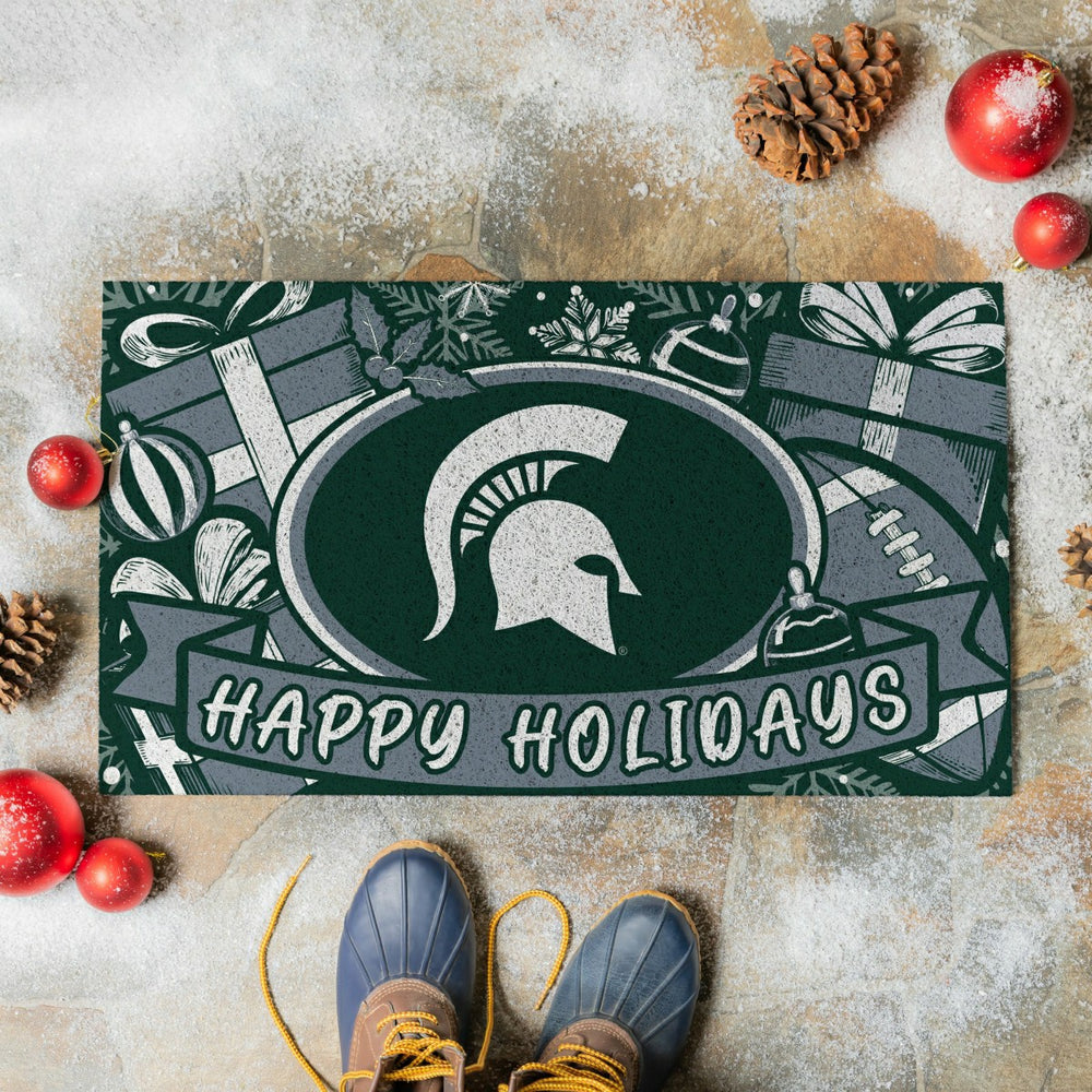 Michigan State University Holiday PVC Mat, 28"x16"