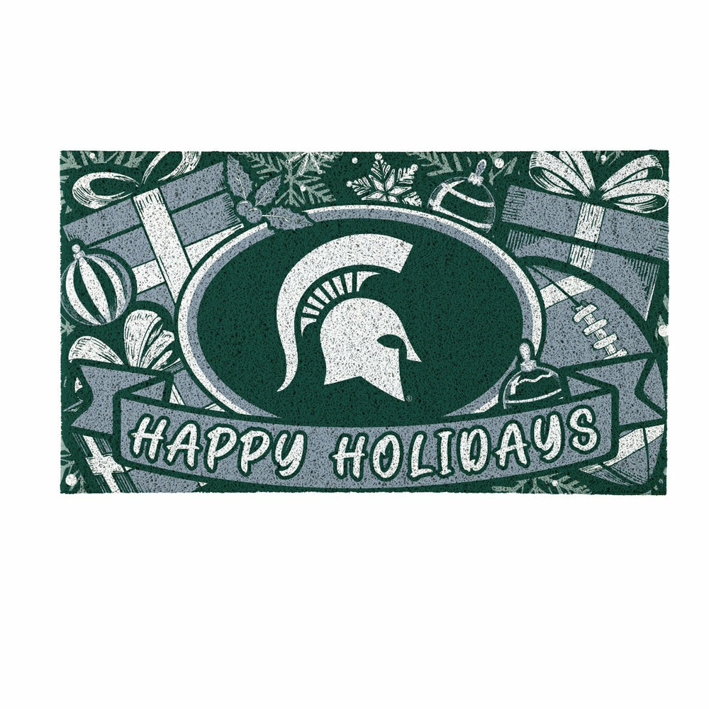 Michigan State University Holiday PVC Mat, 28"x16"