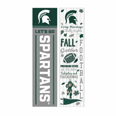 46" Double Sided Leaner, Michigan State University, Fall Seasonal