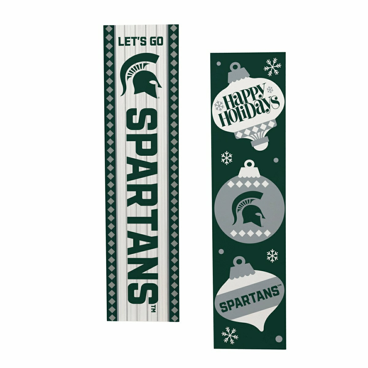 47" Double Sided Leaner, Michigan State University, Christmas