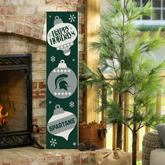 47" Double Sided Leaner, Michigan State University, Christmas