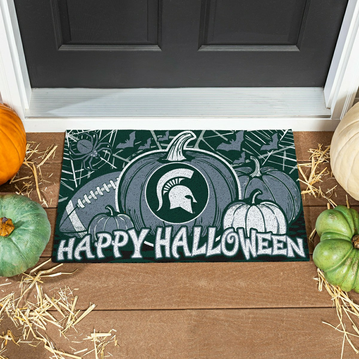 Michigan State University Halloween PVC Mat, 28"x16"