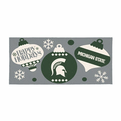 Michigan State University Holiday Flocked Coir Sassafras Switch Mat, 2