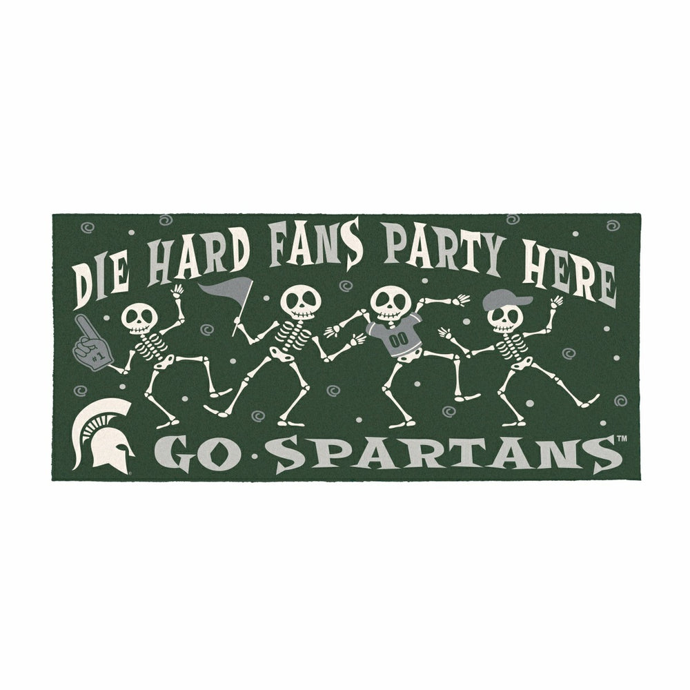 Michigan State University Flocked Coir Halloween Sassafras Switch Mat,