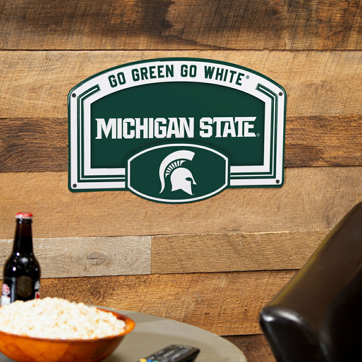 Michigan State University USA Embossed Steel Wall Sign, 11" x 17"