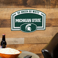 Michigan State University USA Embossed Steel Wall Sign, 11" x 17"