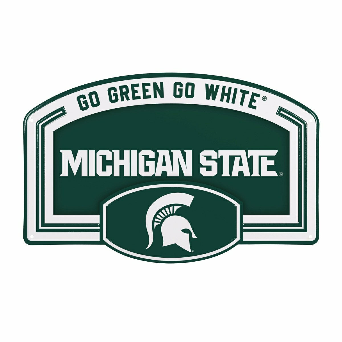 Michigan State University USA Embossed Steel Wall Sign, 11" x 17"