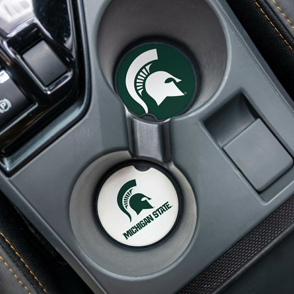 Michigan State University Car Coaster Set, 2pc