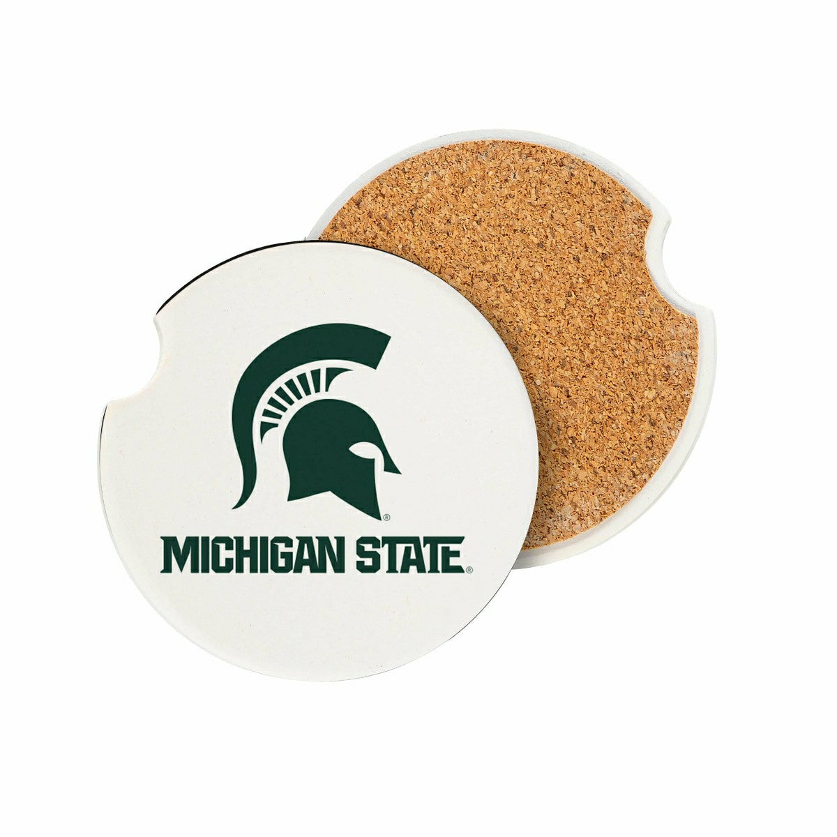 Michigan State University Car Coaster Set, 2pc