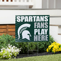 Michigan State University Coroplast Yard Sign "Fans Play Here"