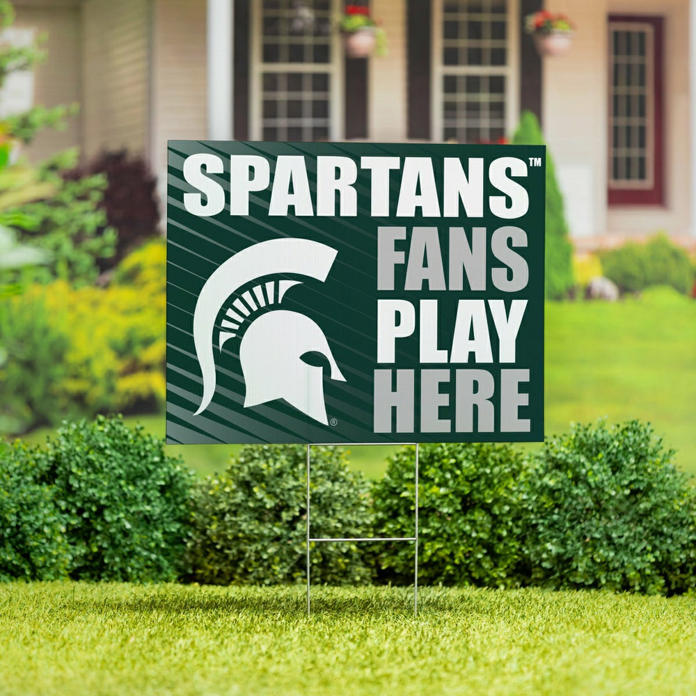 Michigan State University Coroplast Yard Sign "Fans Play Here"