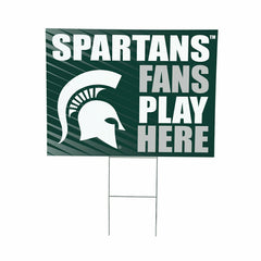 Michigan State University Coroplast Yard Sign "Fans Play Here"