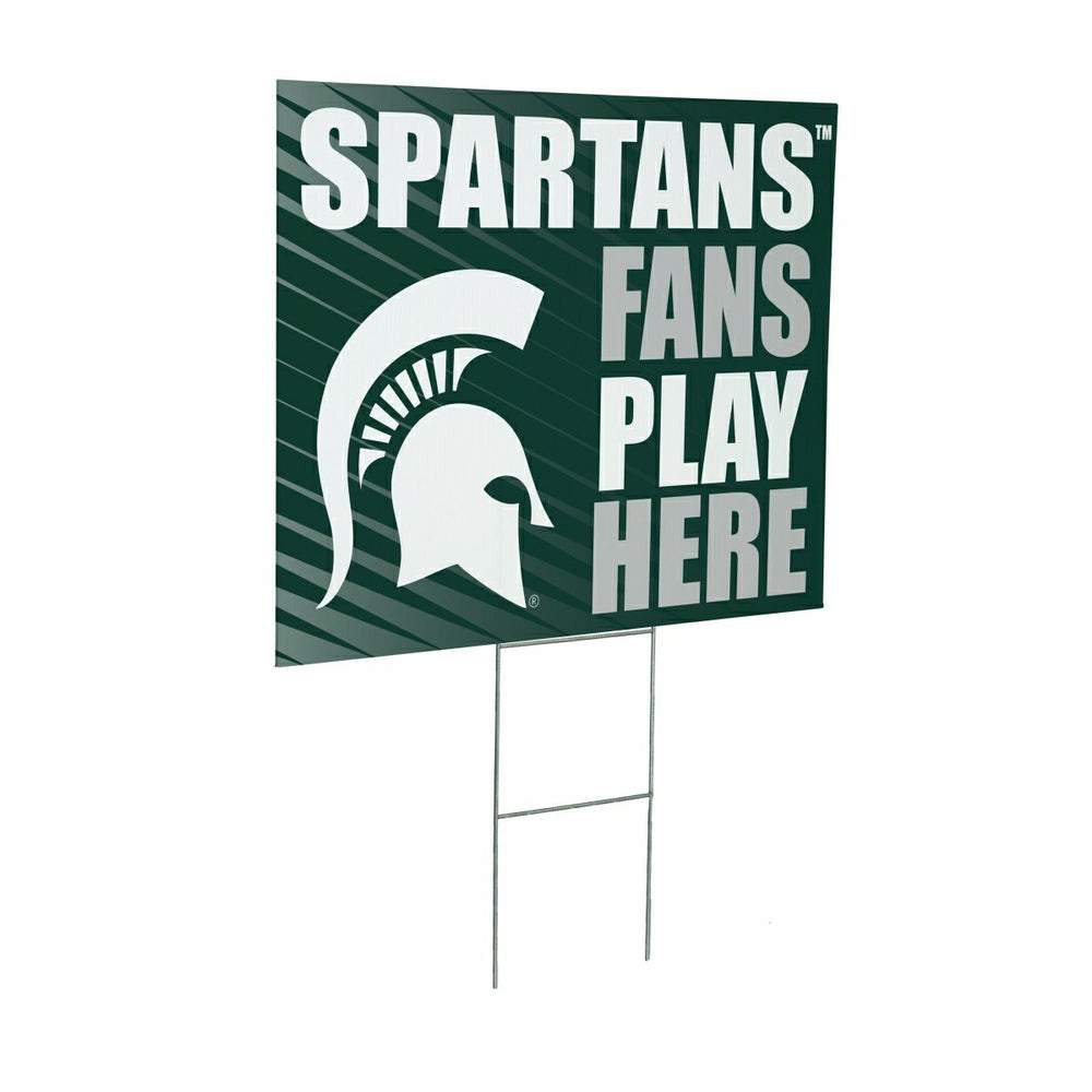 Michigan State University Coroplast Yard Sign "Fans Play Here"
