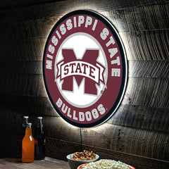 LED Wall Decor, Round, Mississippi State University