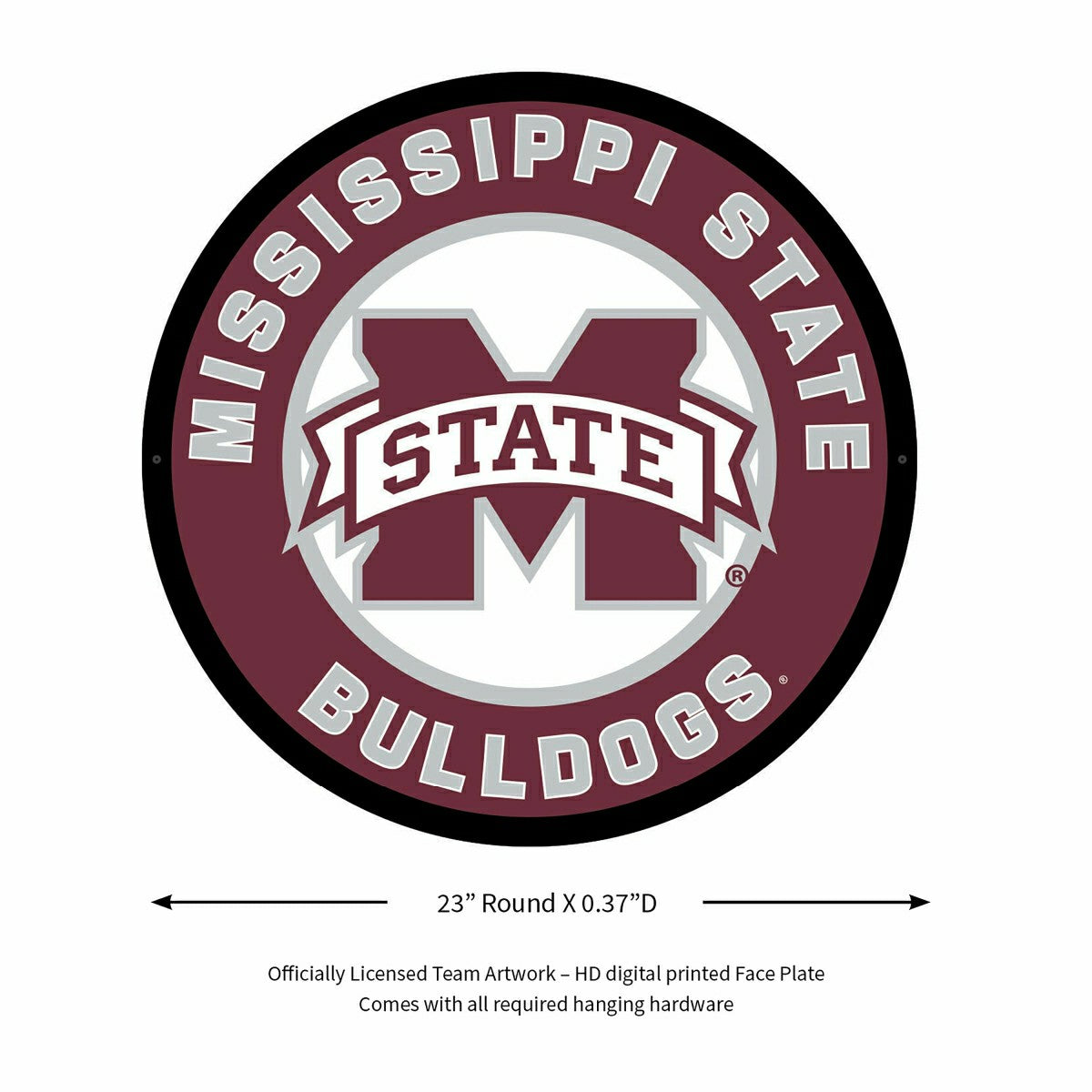 LED Wall Decor, Round, Mississippi State University