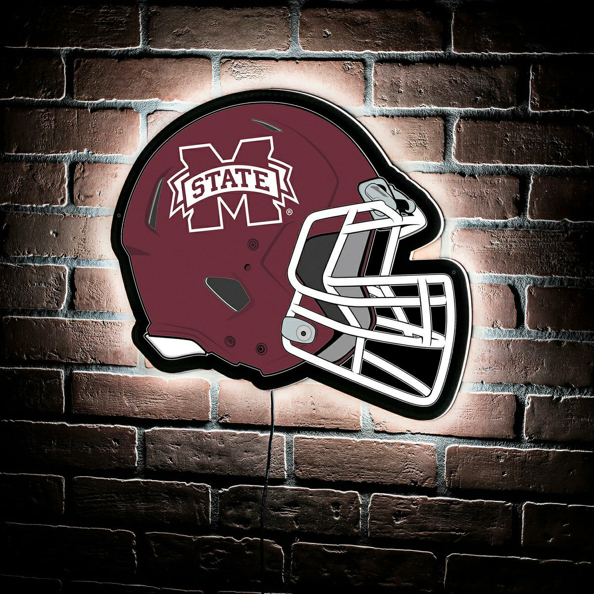 LED Wall Decor, Helmet, Mississippi State University