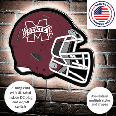 LED Wall Decor, Helmet, Mississippi State University