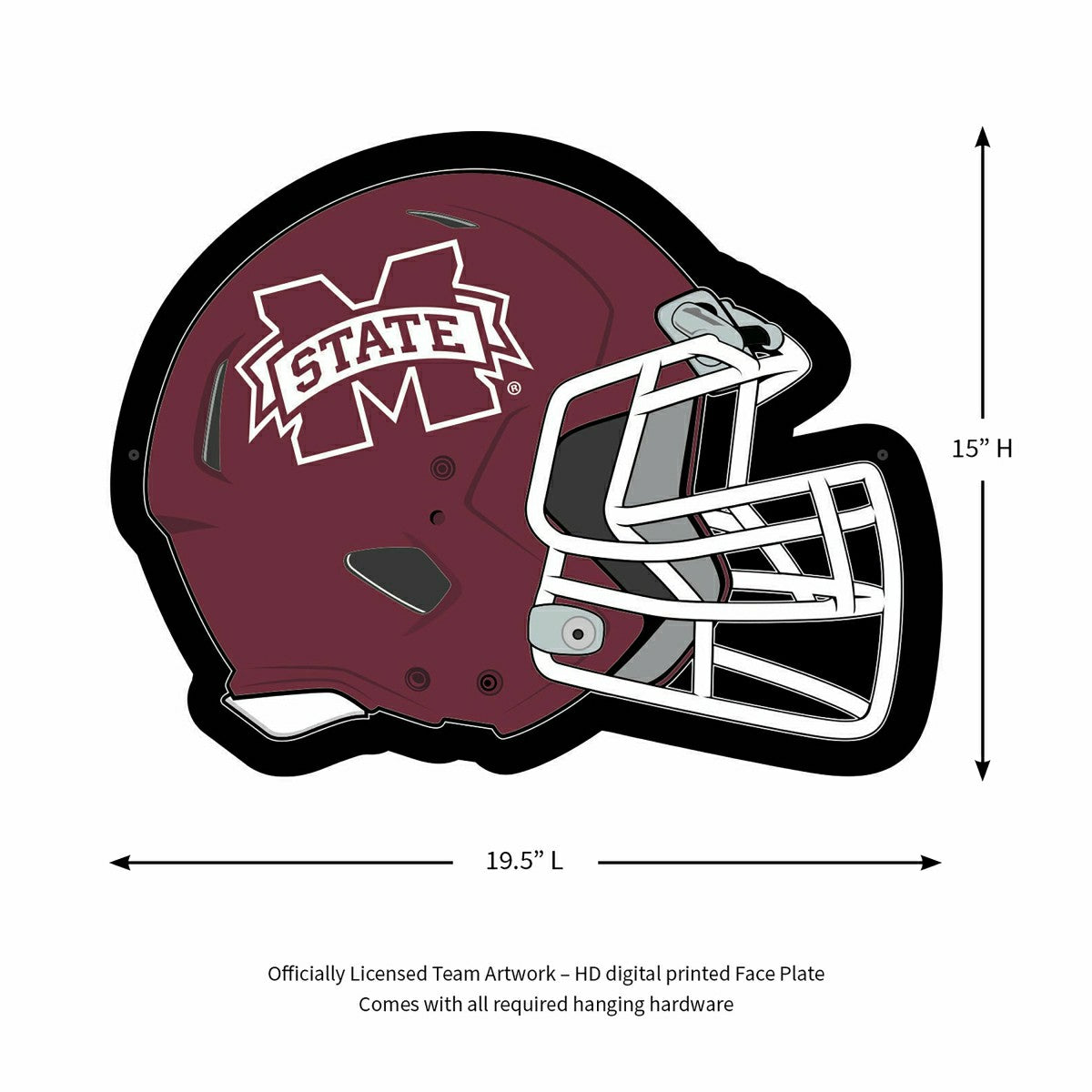 LED Wall Decor, Helmet, Mississippi State University
