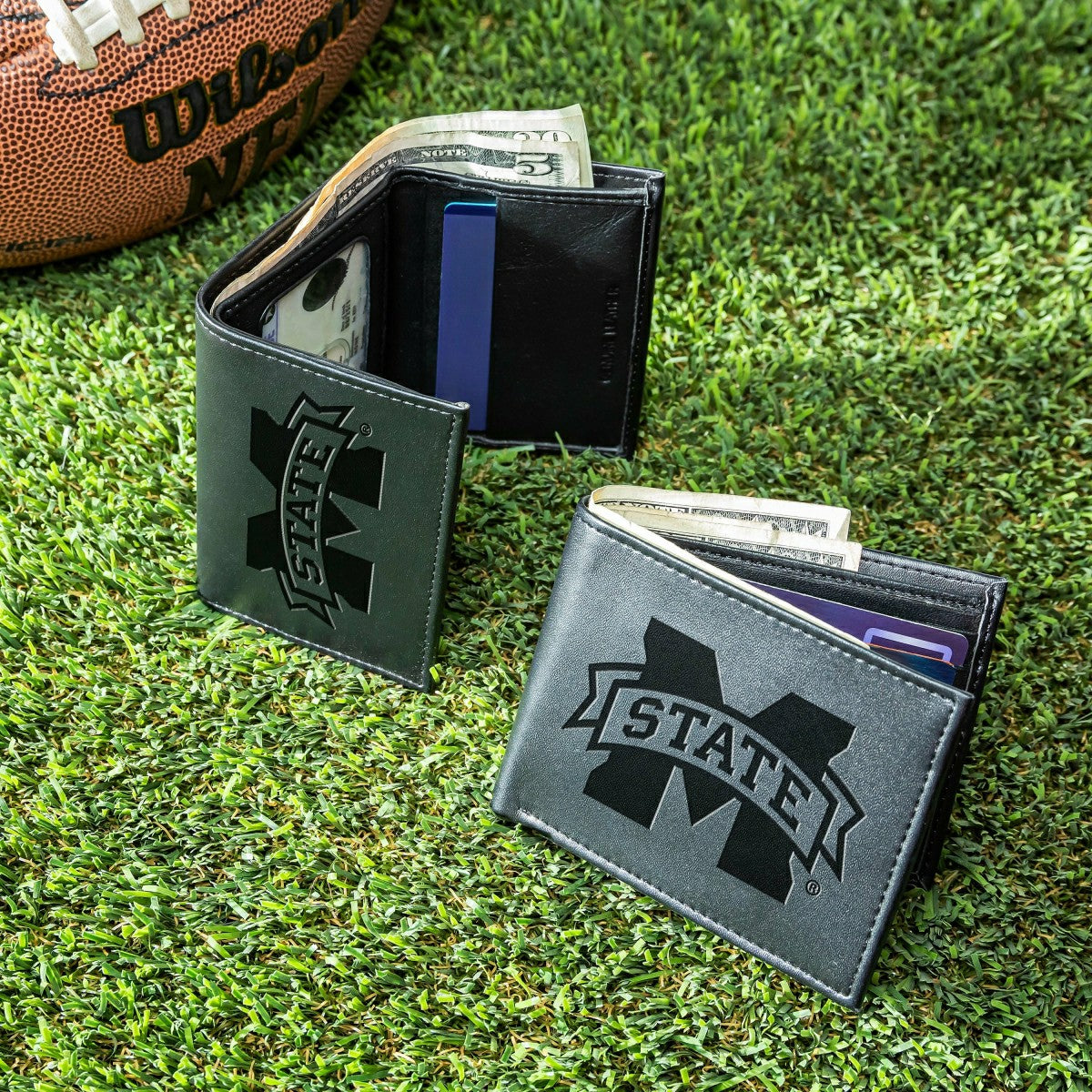 Mississippi State University, Bi-Fold and Tri-Fold Wallet Gift Set, Bl