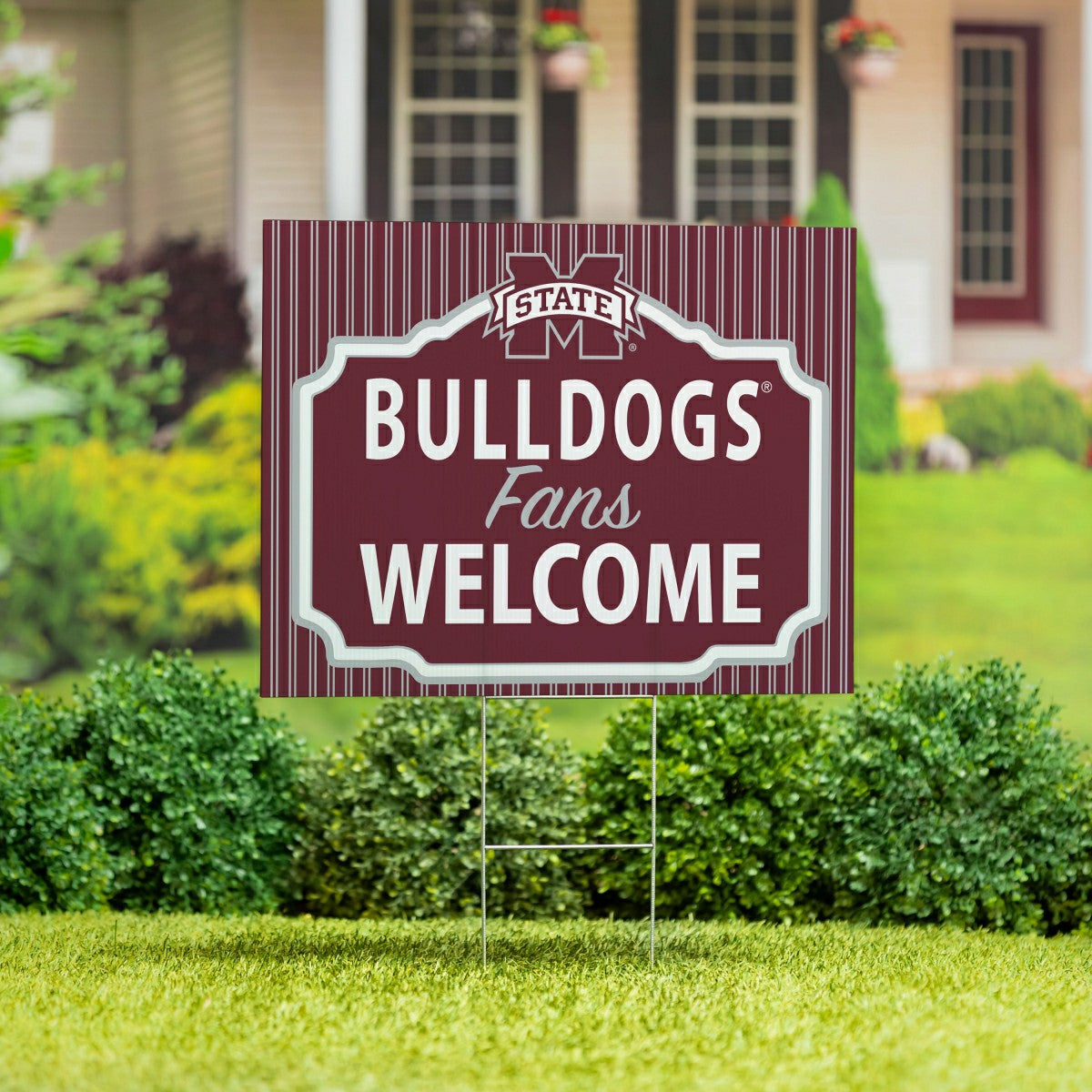 Mississippi State University Coroplast Yard Sign, "Fans Welcome"