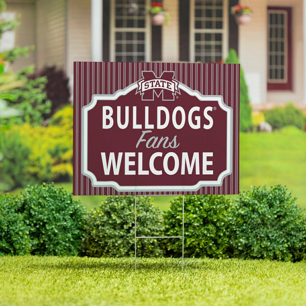 Mississippi State University Coroplast Yard Sign, "Fans Welcome"