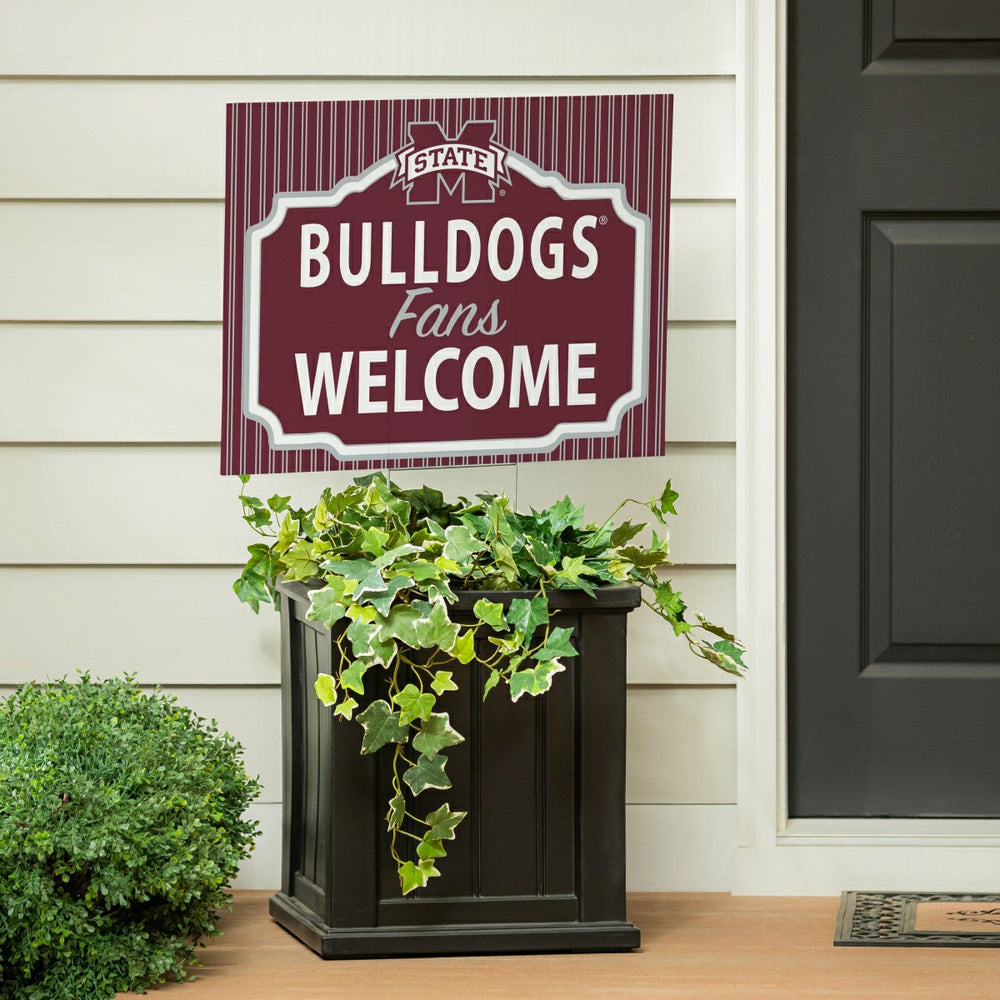 Mississippi State University Coroplast Yard Sign, "Fans Welcome"