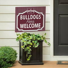 Mississippi State University Coroplast Yard Sign, "Fans Welcome"