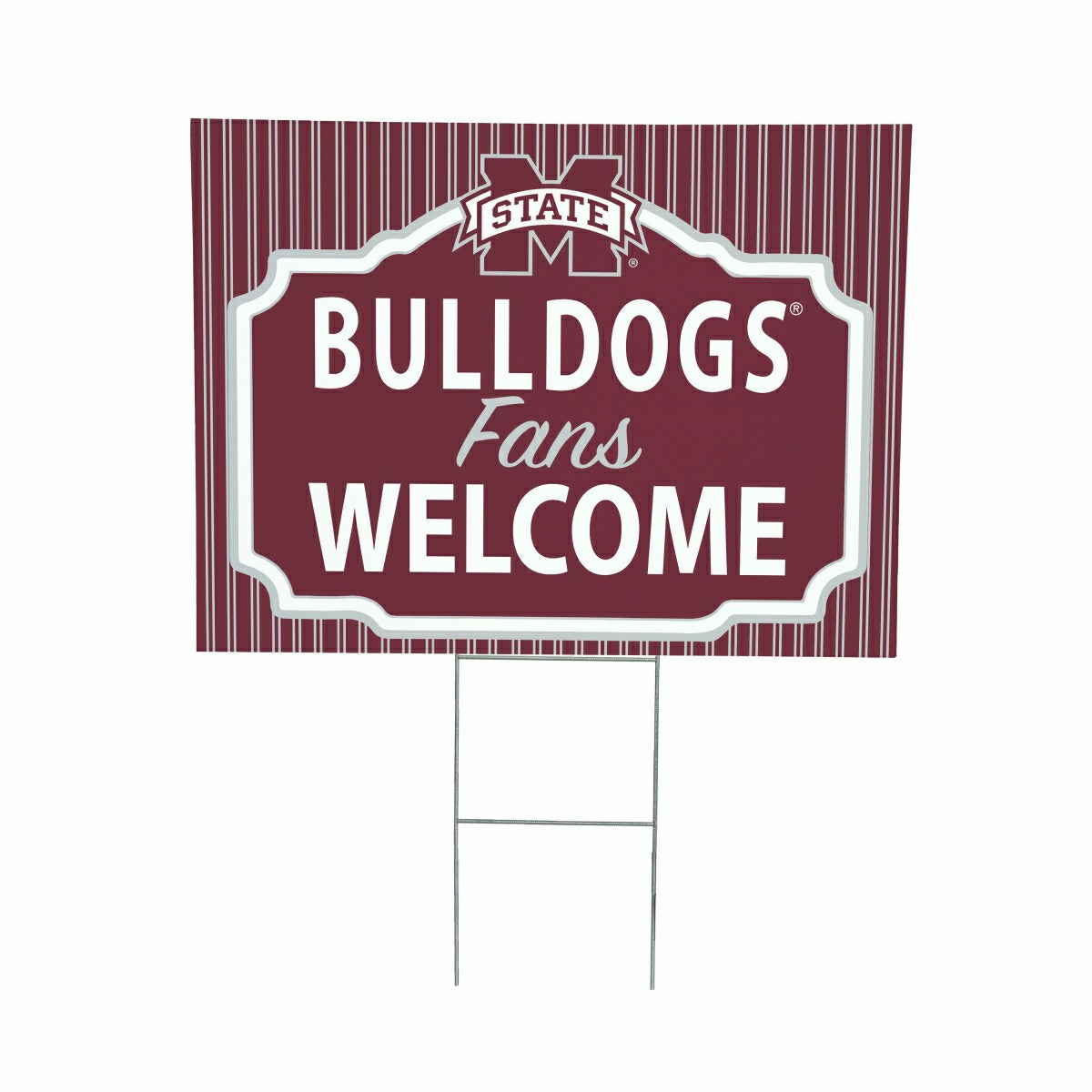 Mississippi State University Coroplast Yard Sign, "Fans Welcome"