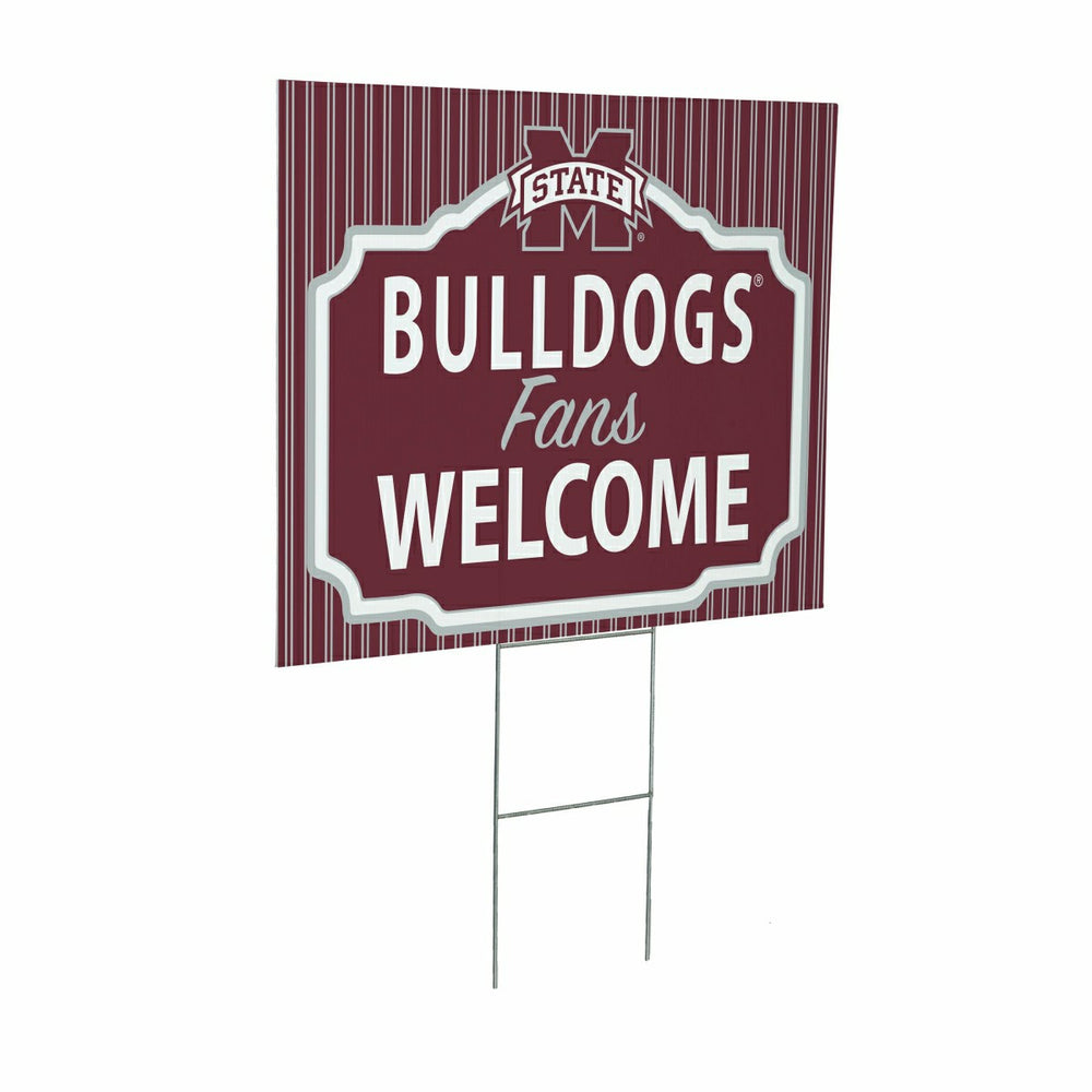 Mississippi State University Coroplast Yard Sign, "Fans Welcome"