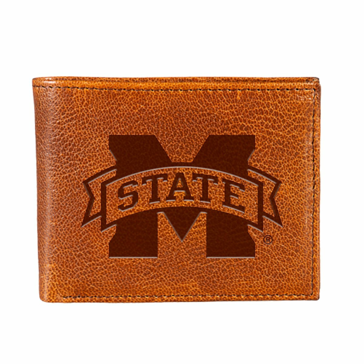 Mississippi State University, Embossed 100% Genuine Tumbled Leather Pa