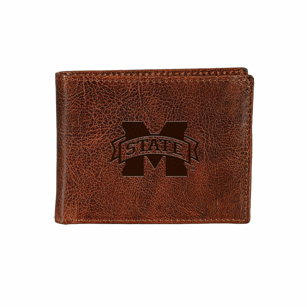 Mississippi State University, Embossed 100% Genuine Tumbled Leather Pa