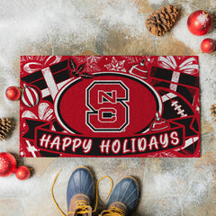 North Carolina State University Holiday PVC Mat, 28"x16"