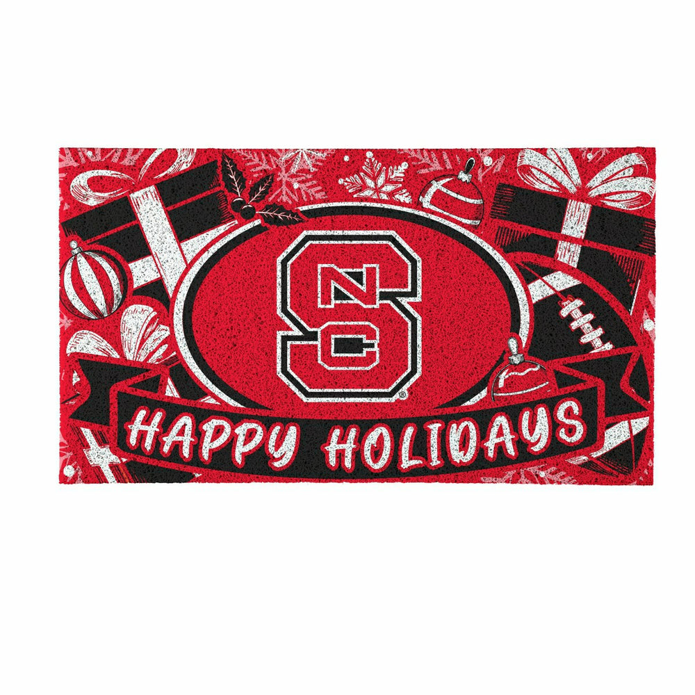 North Carolina State University Holiday PVC Mat, 28"x16"