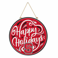 North Carolina State University Holiday Round Door Décor with Hanging