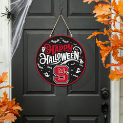 North Carolina State University Halloween Round Door Décor with Hangin