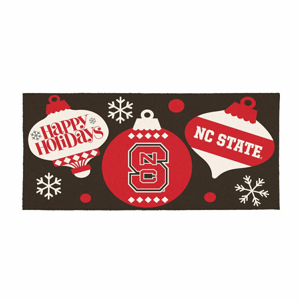 North Carolina State University Holiday Flocked Coir Sassafras Switch