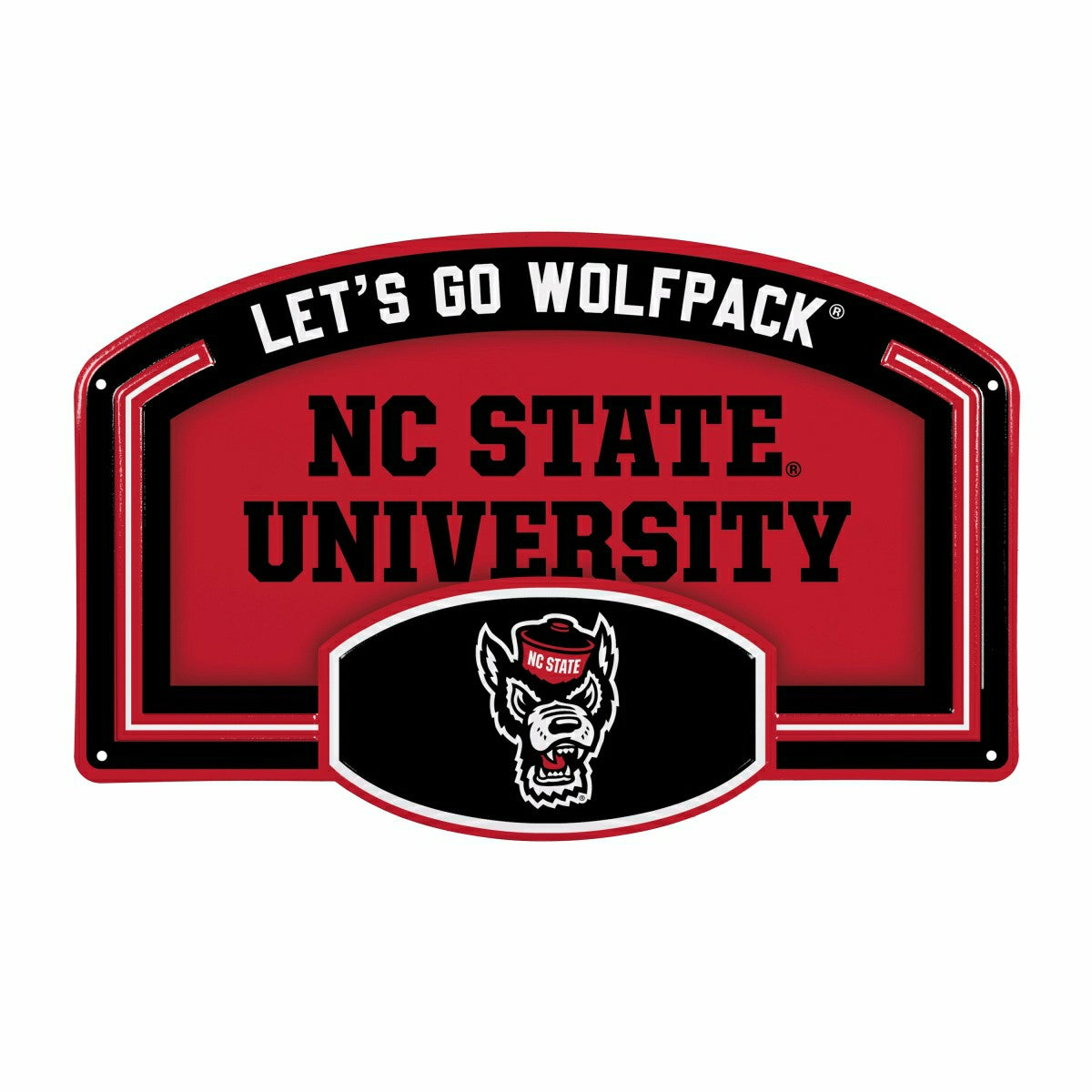 North Carolina State University USA Embossed Steel Wall Sign, 11" x 17